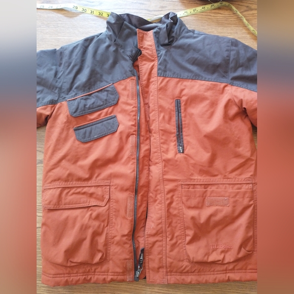 LL Bean Orange Kids ski jacket 14-16, thinsulate, waterproof - Picture 8 of 15